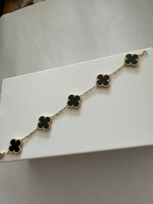 Black Flower Bracelet