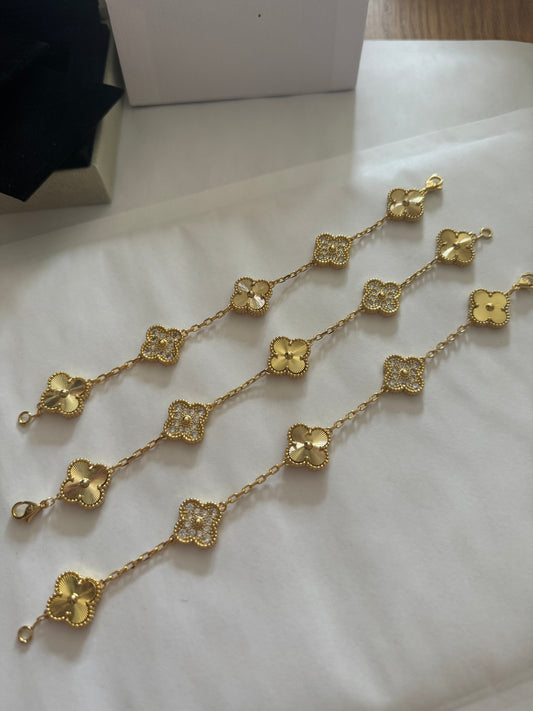 Gold Flower Bracelets